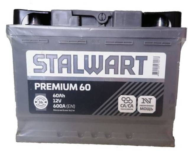 Аккумулятор автомобильный Stalwart Premium 60Ah (п.п.)